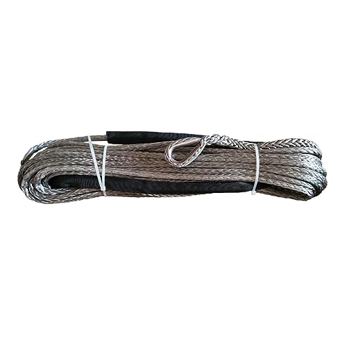 Reparierbares synthetisches Windenseil, 8 mm x 40 m synthetisches Windenseil mit schwarzer Schutzhülse for ATV UTV Einfach zu installieren, mit robuster Konstruktion(Grey) von OTENC
