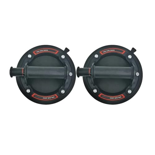 Saugnäpfe Vakuum-Saugnapf mit 200 kg Tragfähigkeit for die Adsorption von Fliesen, Granit und Glas, for Heben von 20,3 cm Becher für Metall, Fliesen(Black 2 PCS) von OTENC