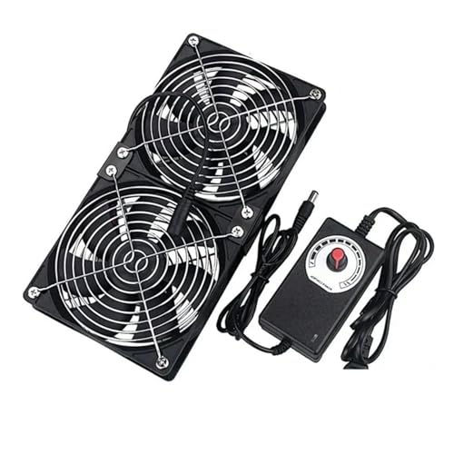 Server-PC-Lüfter, 120 mm, 3000 U/min, mit Controller, 12 V/220 V, Doppelspannung, for BTC-Mining-Workstation-Gehäusekühler,Haltbarkeit(2 Fan) von OTENC