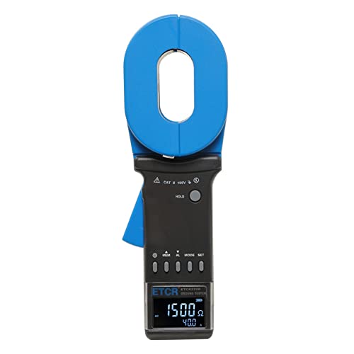 Spannungsprüfer, ETCR2200 Excellent Multifunctional Clamp Grounding Resistor Instrument 0.010~1500ohm Leakage Current Measurement 0.00mA~40.0A von OTENC