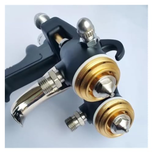 Spritzpistole, Doppeldüsen-Spritzpistole, Chrom-Farbspritzgerät, pneumatisches Doppelkopf-Spritzgerät, Malwerkzeuge Spritzpistole, Doppeldüsen-Spritzpistole, Chrom-Farbspritzgerät, pneumatisches Doppelkopf-Spritzgerät, Malwerkzeuge von OTENC