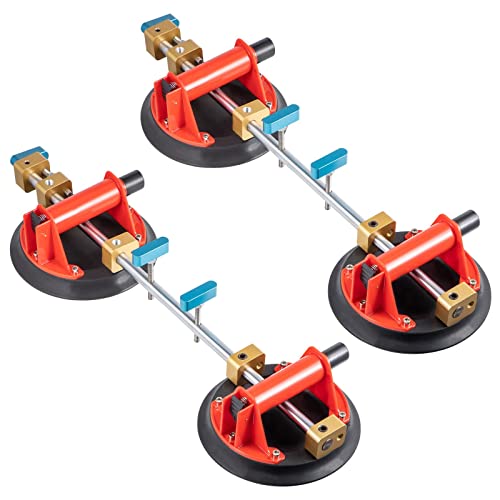 Steinnaht Setter 2 PCS 8 "Leveling Foining Stone Ratcheting Seat Setter Tool Zuverlässige Saugnäpfe einstellbare Knopfkonstruktion,Effiziente Ausrüstung von OTENC