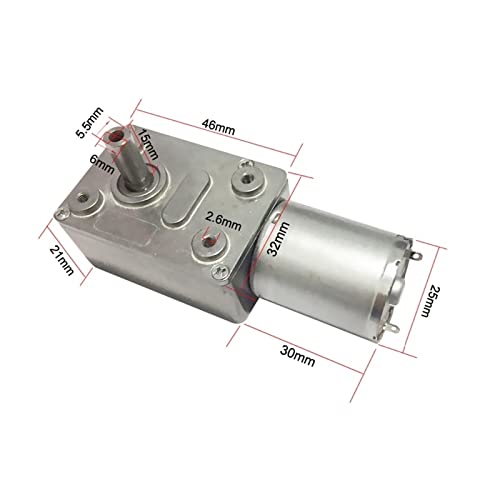 Toröffner, 6V 24V Schneckengetriebemotor 12V Reduzierstück 3-210RPM DC Elektromotor mit Drehmoment Metallgetriebe Reverse Self Lock for Automatisierungsgeräte Anwenden auf Etikettiermaschinen, fernges Toröffner, 6V 24V Schneckengetriebemotor 12V Reduzierstück 3-210RPM DC Elektromotor mit Drehmoment Metallgetriebe Reverse Self Lock for Automatisierungsgeräte Anwenden auf Etikettiermaschinen, fernges von OTENC