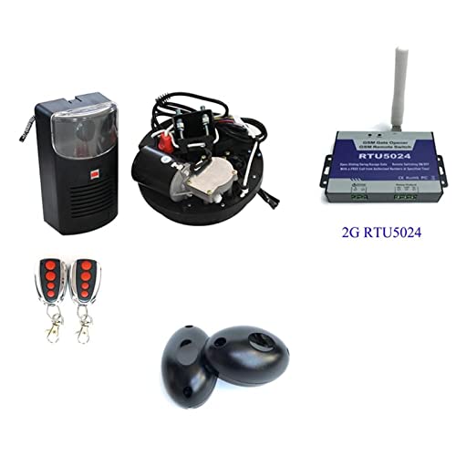 Toröffner, Automatische Garage Roller Türöffner Motor Operator Rolling Up Gate Opener Motor Open Driver 250N Hubkraft Home Security,Kraftvolles Schiebetor(Kit 4) von OTENC