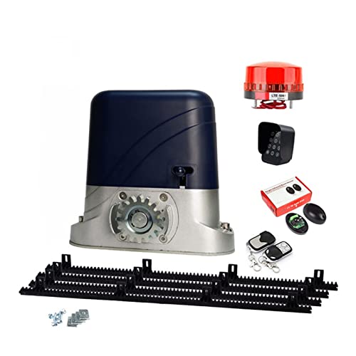 Toröffner, Schiebetoröffner mit 3-Nylon-Racks, Rollengattermotor, Automatisches Slide-Gate-Operator-Kit for Zaunauffahrt bis 1800 lbs,Kraftvolles Schiebetor(Kit c 3m rack) von OTENC