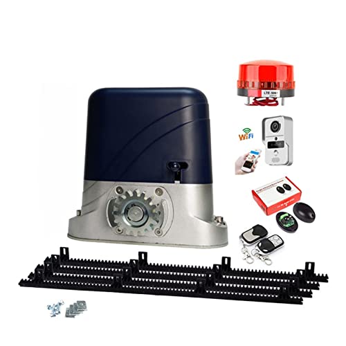 Toröffner, Schiebetoröffner mit 3-Nylon-Racks, Rollengattermotor, Automatisches Slide-Gate-Operator-Kit for Zaunauffahrt bis 1800 lbs,Kraftvolles Schiebetor(Kit f 3m rack) von OTENC
