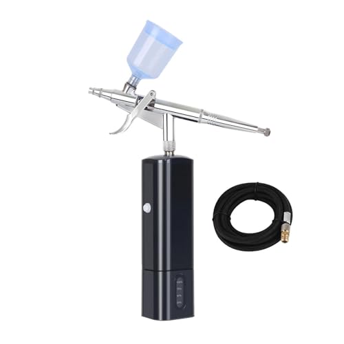 Tragbarer Airbrush-Kompressor TM90-116W, Typ C-Akku, 0,3-mm-Nadeln, einfache Bedienung Verbessert das Finish(Noir) von OTENC