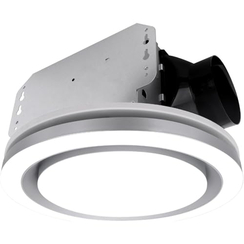 Wohnmobil-Lüfter, Abluftventilator mit Badezimmerlicht, Badezimmer-Abluftventilator for die Decke, 15 W dimmbares 3CCT-LED-Licht mit 5 W Nachtlicht-Lüftungsventilator von OTENC