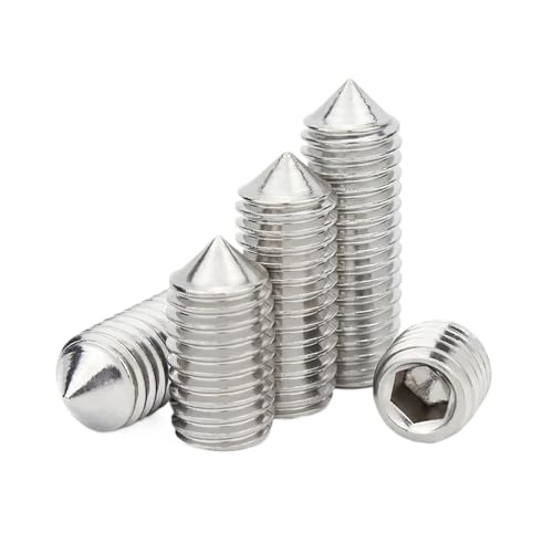 Kegelspitz-Stellschrauben, viele Sechskant-Innensechskant-Stellschrauben, Kegelspitz-Madenschraube M2,5 M3 M4 M5 M6 M8 M10 M12, Edelstahl 304(10mmx10pcs) von OTENG