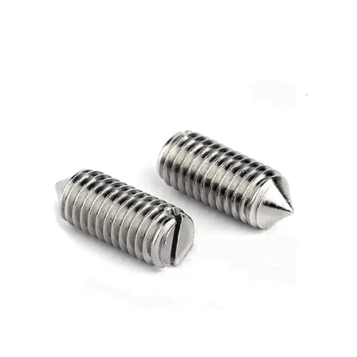 Stellschrauben mit Kegelspitze, M1.2 .4 .6 M2 .5 M3 M4 M5 Stellschraube aus Edelstahl Schlitz und(M2X4 200PCS) von OTENG
