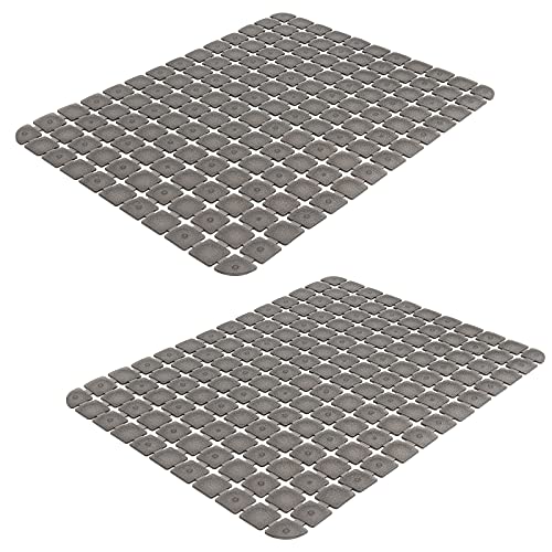 OTHWAY 2er-Pack Spülenmatten für Küchenspülen, 40 x 30 cm Spülenschutz für den Boden der Küchenspüle, Geschirr und Glaswaren-Abflussmatte (Grau) von OTHWAY