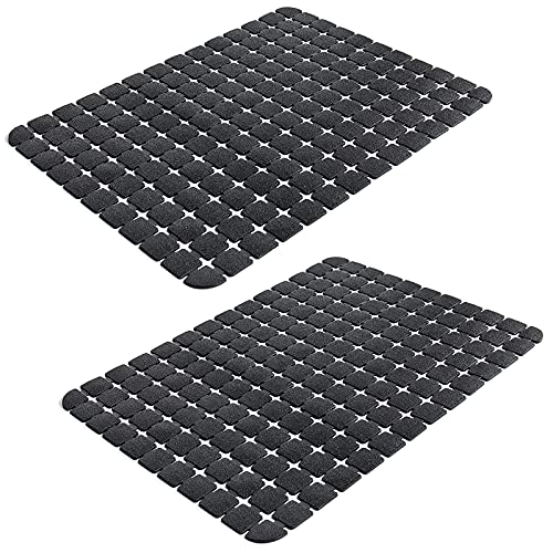 OTHWAY 2er-Pack Spülenmatten für Küchenspülen, 40 x 30 cm Spülenschutz für den Boden der Küchenspüle, Geschirr und Glaswaren-Abflussmatte (Schwarz) von OTHWAY