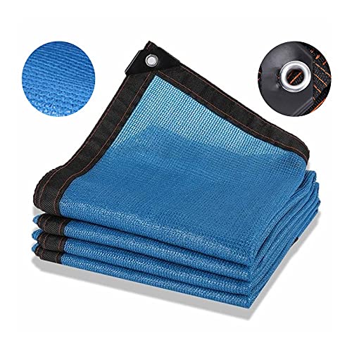 Blau Tuch Uv-BestäNdiges Schattennetz Mit öSen 75% Schattiernetz, Hochleistungs-Schattierungsnetz,FüR Garten Blumen GewäChshäUser Oder Kfz-StellpläTze (4mx4m/13.1ftx13.1ft) von OTIGA