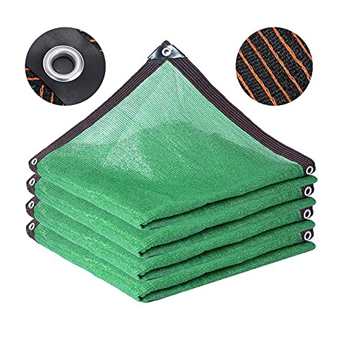 Hochleistungs-Schattierungsnetz,GrüNes Tuch Uv-BestäNdiges Schattennetz Mit öSen 75% Schattiernetz,FüR Garten Blumen GewäChshäUser Oder Kfz-StellpläTze (3mx3m/9.8ftx9.8ft) von OTIGA