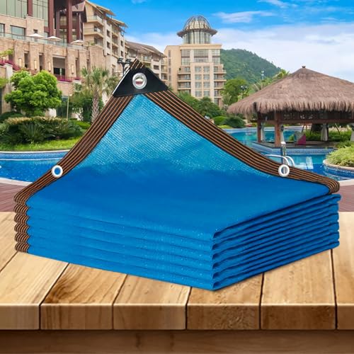 Sonnensegel,80-95% UV-Block Sonne 1x6m Schatten Segel mit Ösen Rechteckig Wasserdicht Luftdurchlässig für Garten Innenhof Outdoor Terrasse Balkon GewäChshaus,Schattentuch,Blau von OTIGA