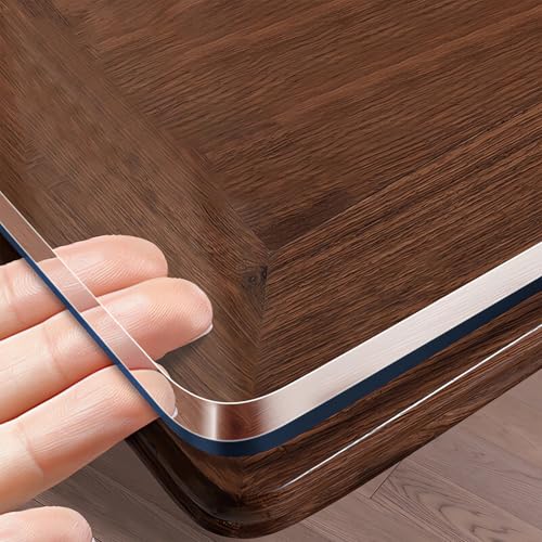 Tischschutz Transparente,Schutzfolie 2mm Dick für Holztisch,Tischdecke - Wohlfühlkante,Tischschutzfolie Abwischbar,Größe wählbar,Rechteck,35x90cm von OTIGA