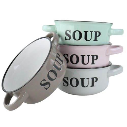 OTIX Suppenschalen - mit Ohr-Set von 4 - Schalen - 500ml - Diverse Farben von OTIX
