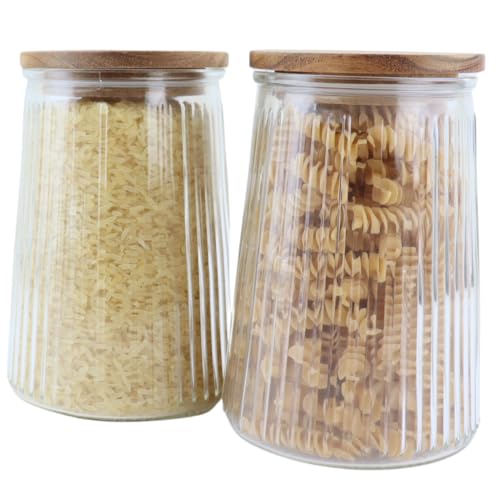 OTIX Vorratsgläser - Glas - mit Deckel - Süßigkeitengläser - 2er Set - Akazienholz - 950ml - SIRIUS OTIX Vorratsgläser - Glas - mit Deckel - Süßigkeitengläser - 2er Set - Akazienholz - 950ml - SIRIUS von OTIX