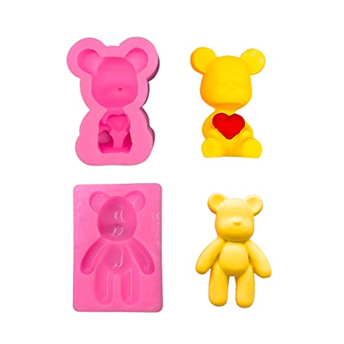 Bären Schokoladenform,2 Stück Tier 3D Gummibär Silikonformen,Epoxidharz Gießen Formen Fondantform Bonbonform für Machen Schokolade Kuchen Kekse Handgefertigte Seife Bären Schokoladenform,2 Stück Tier 3D Gummibär Silikonformen,Epoxidharz Gießen Formen Fondantform Bonbonform für Machen Schokolade Kuchen Kekse Handgefertigte Seife von OTKARXUS