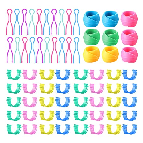 OTKARXUS Spulenhalter Clips, 69 Stück Kunststoff Spulenfaden-Halter und Silikon Gewinde Spule Huggers für Nähmaschinen-Zubehör Garnspulen-Organisation, gemischte Farben von OTKARXUS