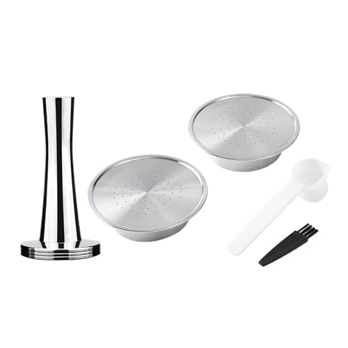 Kaffeekapsel Kompatibel For Senseo HD7801 Kaffeemaschine Crema Nachfüllbare Filterkapsel Edelstahl Kaffeezubehör(2Capsules 1T) von OTKSMDYY