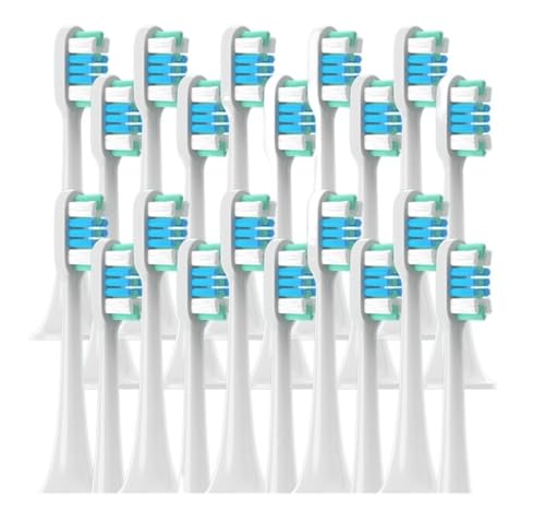 OTKSMDYY 20/50 STÜCKE Ersatzbürstenköpfe Kompatibel Mit XIAOMI T300/T500/T700 Tiefenreinigungsdüsen for Elektrische Zahnbürsten Mit Weichen Borsten(20WhiteGreenBlue) von OTKSMDYY