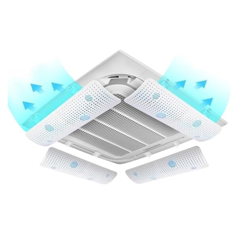 OTKSMDYY Zentrale Klimaanlage Windschutzscheibe Kassettentyp Deckenaufhängung Anti-Direktblasende Klimaanlage Blende Auslassluftführung(Aion Filter 4pcs) von OTKSMDYY