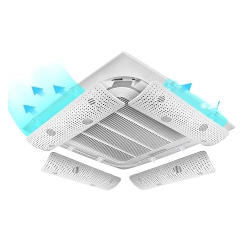 OTKSMDYY Zentrale Klimaanlage Windschutzscheibe Kassettentyp Deckenaufhängung Anti-Direktblasende Klimaanlage Blende Auslassluftführung(Carbon Filter 4pcs) von OTKSMDYY
