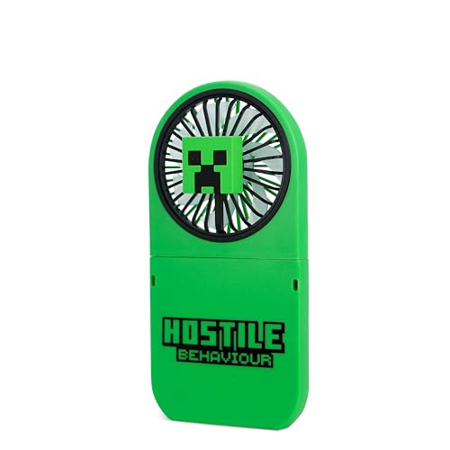 OTL Technologies MINECRAFT CREEPER Tragbarer Klappventilator, Grün von OTL Technologies
