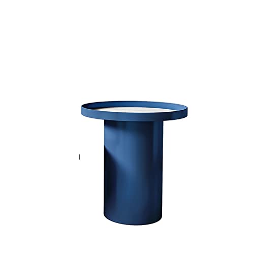 OTNQFUXI Couchtisch Kleiner Tisch, Beistelltisch, modernes, minimalistisches Wohnzimmer, runder Couchtisch, kleine Wohnung Wohnzimmertisch(Color:Blue B) von OTNQFUXI