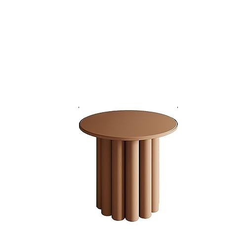 OTNQFUXI Couchtisch Ruhiger runder Teetisch aus massivem Holz, kreative Persönlichkeit, Leichter Luxus, moderner, einfacher Wohnzimmer-Teetisch Wohnzimmertisch(Color:Brown and a Few) von OTNQFUXI