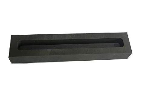 OTOOLWORLD Gold-/Silber-Graphit-Barrenform, Tiegel zum Schmelzen und Verfeinern, lange Streifen, Graphitform (90 x 18 x 12 mm (innen 80 x 8 mm)) von OTOOLWORLD
