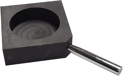 OTOOLWORLD Runde Gold- und Silber-Graphit-Barrenform, Tiegel zum Schmelzen von Gießen, Verfeinern mit Metallstange (85 x 85 x 30 mm (innen H 20 mm, φ 60 mm)) von OTOOLWORLD