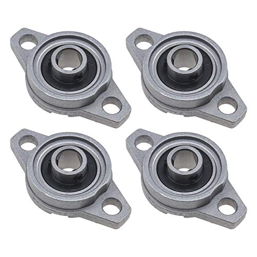 OTOTEC 4 x KFL000 horizontale rhombische Flanschlager 10 mm Schaftloch, selbstausrichtende Stehlager für 3D-Drucker-Fördersysteme, Filmverarbeitungsmaschinen von OTOTEC