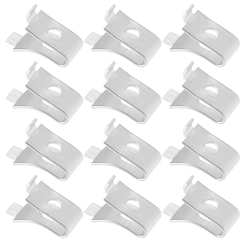 40 Stück Regalhalterung Clips aus Aluminiumlegierung, Verstellbare Pilaster Regalstützen Clips Gefrierschrank Clip für Display-/Weinschrank-Regale, Komponenten, Silber von OTOTEC