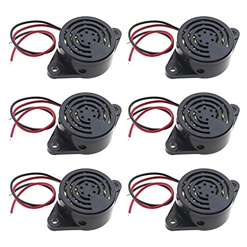 6x 3-24V 12V Aktiver elektronischer Buzzer Piezo-Lautsprecher 95dB schwarz SFM-27-J für 3D-Drucker Computer von OTOTEC