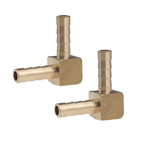 90 Grad Ellbogen 2Pcs 6mm Barb Messing Schlauchanschluss 90 Grad Krümmer Kraftstoffschlauch Joiner Rohrverbinder Adapter Gold Für Luft Wasser Heizöl von OTOTEC