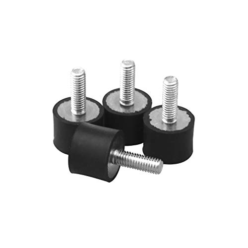 Gummipuffer Ø20mm H 15mm M6 Schwingungsdämpfer Silentblock Gummi-Metall-Puffer von OTOTEC