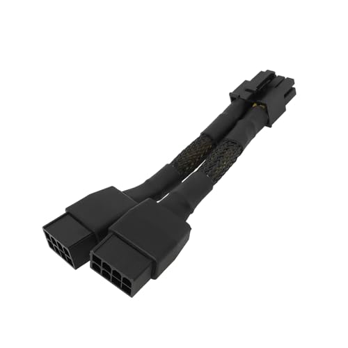 OTOTEC 030-1233-000 Dual 8-Pin auf 8-poliges GPU-Stromkabel, 10 cm, kompatibel mit NVIDIA RTX A6000 Grafikkarte, 1 Stück von OTOTEC