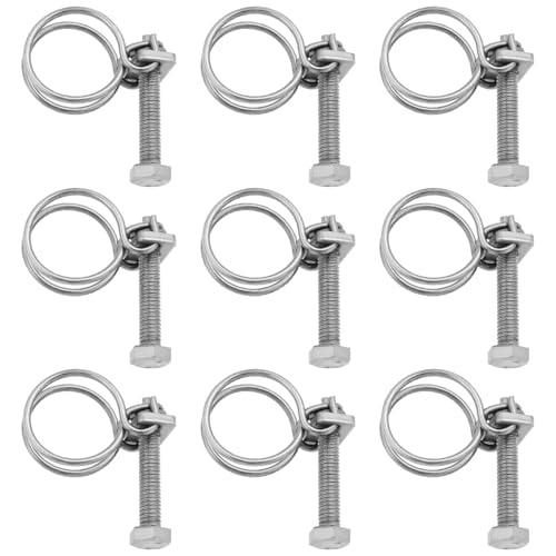 OTOTEC 20 Stück Verstellbare 18–22mm Doppeldraht Schlauchschellen 201 Edelstahl Drahtklemme Verstellbarer Schlauchring Doppeldraht Sanitärrohrschellen OTOTEC 20 Stück Verstellbare 18–22mm Doppeldraht Schlauchschellen 201 Edelstahl Drahtklemme Verstellbarer Schlauchring Doppeldraht Sanitärrohrschellen von OTOTEC
