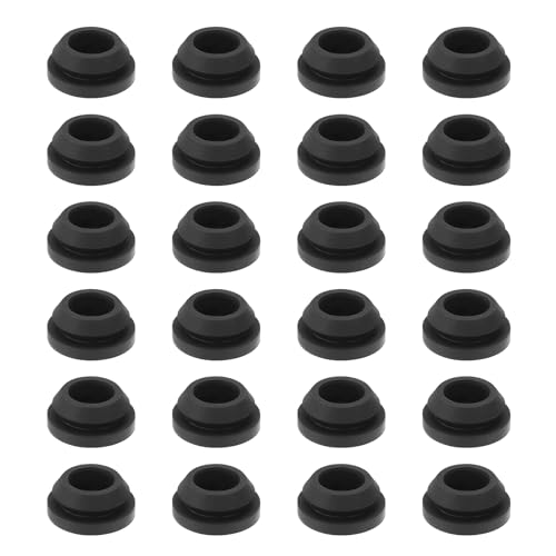 OTOTEC 24-teilige RV-Herd-Top-Ösen schwarze Gummitülle kompatibel mit Magic Chef Herdrosten schützendes Gummitüllen-Set für Wohnmobil-Herde 16 x 7 x 8 mm von OTOTEC