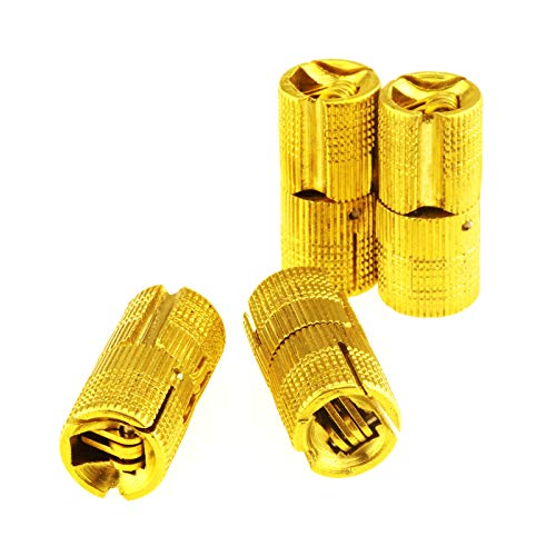 OTOTEC 4 x 12 mm verstecktes Messingscharnier für Schranktür, Wohnwagen, Arbeitsplatten 180º von OTOTEC