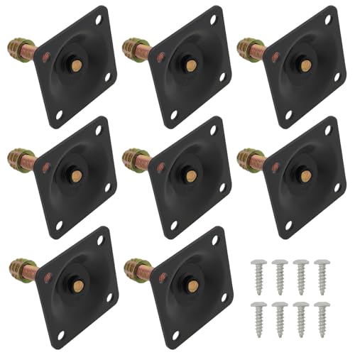 OTOTEC 8 Sets M8 Abgewinkelte Beinbefestigungsplatte 12° Geeignet Zur Sicheren Befestigung von Holzbeinen An Sofas Stühlen Couchtischen Usw. (schwarz) von OTOTEC