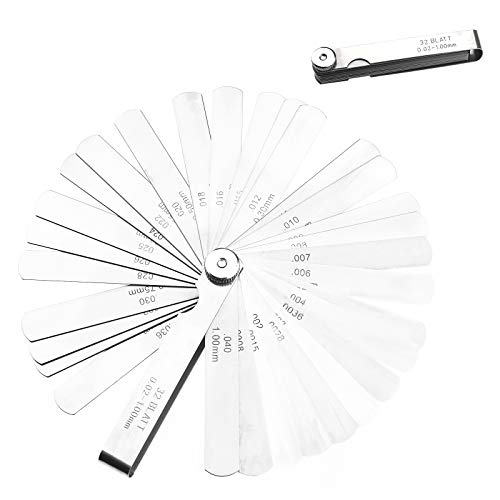OTOTEC Fühlerlehre-Set, 32-teilig, Edelstahl, doppelt markiert, metrisch/imperial, Kombinationswerkzeug von OTOTEC