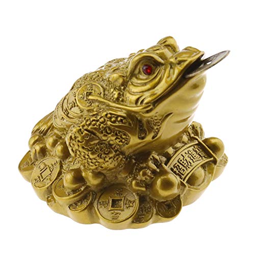 OTOTEC Feng Shui Geld Glück Frosch mit 1x Münze Chinesischen Reichtum Charme Wohlstand Hause Auto Armaturenbrett Statue Büro Dekoration Geschenk OTOTEC Feng Shui Geld Glück Frosch mit 1x Münze Chinesischen Reichtum Charme Wohlstand Hause Auto Armaturenbrett Statue Büro Dekoration Geschenk von OTOTEC