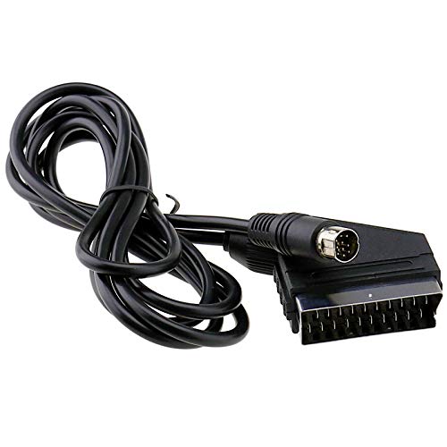 RGB-Scart-AV-Kabel, Audio Video Anschlusskabel, Scart-Konsolenkabel, TV-Kabel, kompatibel mit Sega Saturn, schwarz, 1,8 m, 6 Fuß von OTOTEC