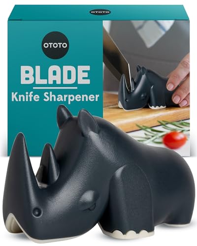 OTOTO Blade Knife Sharpener - Keep Knife Sharper with the Best Knife Sharpener - Fun Kitchen Gadgets BPA-free & Dishwasher-Safe - Dimensions: 3.62 x 1.69 x 2.09 inches von OTOTO