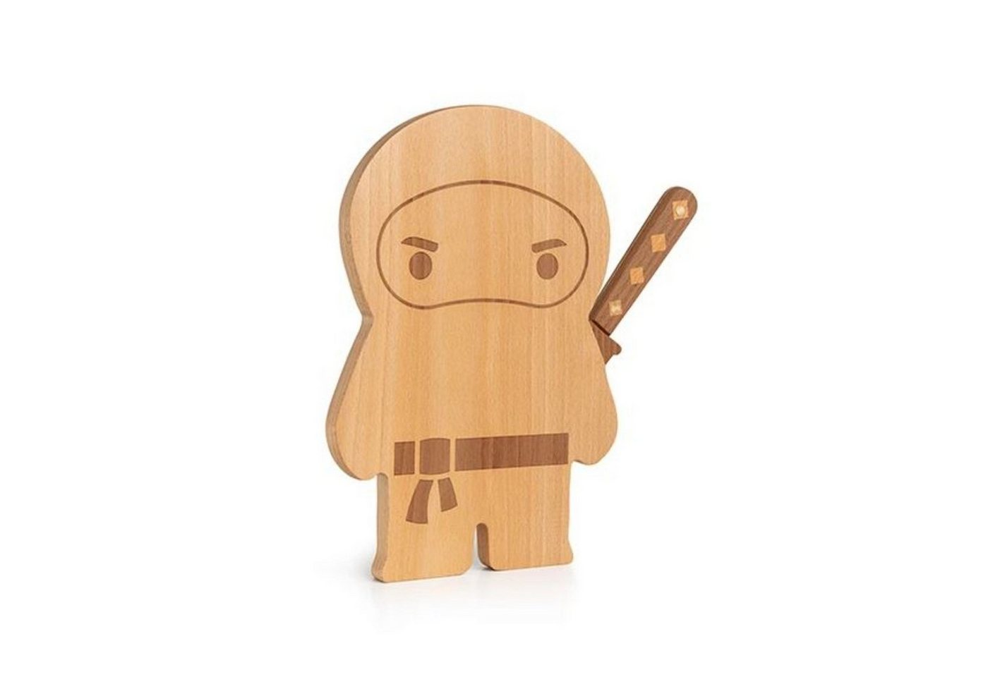 OTOTO Schneidebrett Ninja mit Messer OT16715, Holz Edelstahl von OTOTO