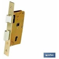 Einsteckschloss + Schließblech D47 E50 Messing (Holztüren) von COFAN