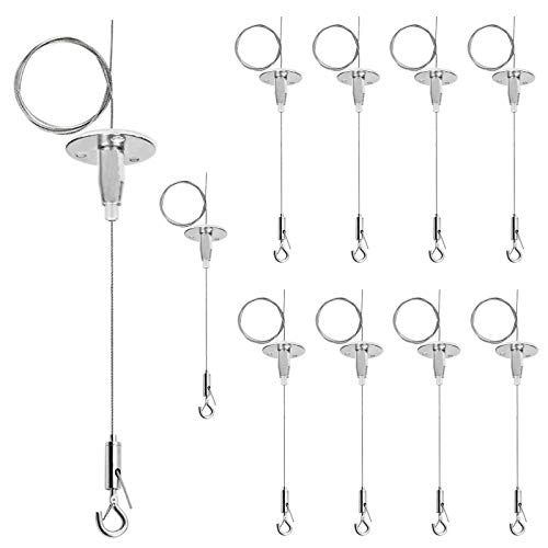 OTTFF 10 Stück 1 m Deckenschilderaufhänger, Aufhängungskabel zum Aufhängen von LED-Panel-Licht-Werbetafeln, Belastung 5 kg OTTFF 10 Stück 1 m Deckenschilderaufhänger, Aufhängungskabel zum Aufhängen von LED-Panel-Licht-Werbetafeln, Belastung 5 kg von OTTFF